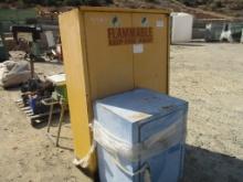 Lot Of (2) Metal Flammable Storage Cabinets