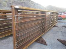Lot Of (10) 24' x 5' 7" Metal Corral Fence Panels,