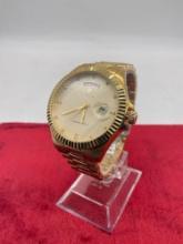 Croton Men's Diamond Quartz Genuine Diamond CN307599 gold tone stainless wristwatch