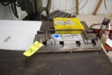 (4) Used 18 5/8" Chipper Knives & Setting Jig