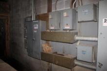 Electrical Control Box w/Fused Small hp Motor Contactors & (5) Wall Mounted