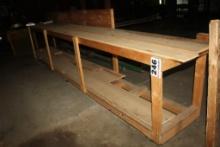 2' x 15' 6" Wooden Rollaway Work Bench