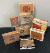 8 Vintage Cigar Boxes - See Photos For Condition