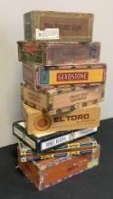 8 Vintage Cigar Boxes - See Photos For Condition
