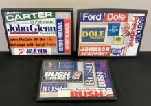 Display W/ Political Items - See Photos For Condition