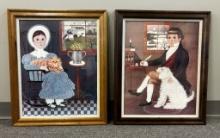 2 Charles Wysocki Folk Art Offset Lithographs - By The Guild New York