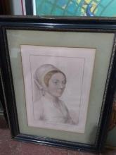 Artwork-Framed and Matted Tinted Lithograph -In His Majesties Collection