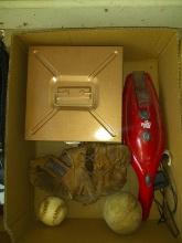 BL- GARAGE -MEtal Lock Box, Dirt Devil Vacuum, Sports Equipment