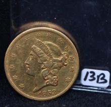1853 $20 LIBERTY GOLD COIN FROM SAFE DEPOSIT
