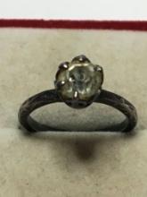 .925 Sterling Silver Ladies Gemstones Ring
