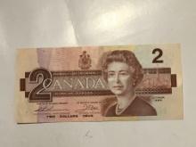 1986 Canada $2 Note