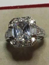 .925 Sterling Silver 5 Ct Engagement Ring
