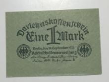 1922 Gem 1 Mark Bank Note