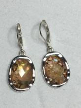 Sterling Silver Vintage Opal Earrings
