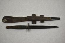 British Fighting Knife with Scabbard