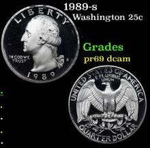 Proof 1989-s Washington Quarter 25c Grades GEM++ Proof Deep Cameo