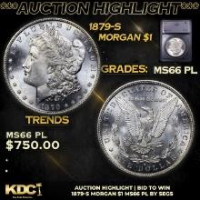 ***Auction Highlight*** 1879-s Morgan Dollar 1 Graded ms66 PL By SEGS (fc)