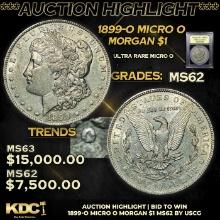 ***Auction Highlight*** 1899-o Micro o Morgan Dollar $1 Graded Select Unc BY USCG (fc)