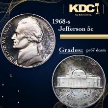 Proof 1968-s Jefferson Nickel 5c Grades GEM++ Proof Deep Cameo