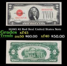 1928G $2 Red Seal United States Note Grades xf+