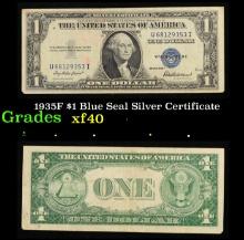 1935F $1 Blue Seal Silver Certificate Grades xf