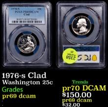 Proof PCGS 1976-s Clad Washington Quarter 25c Graded pr69 dcam By PCGS