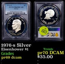 Proof PCGS 1976-s Silver Eisenhower Dollar $1 Graded pr69 dcam By PCGS