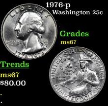 1976-p Washington Quarter 25c Grades GEM++ Unc