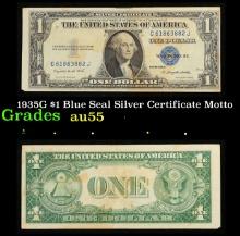 1935G $1 Blue Seal Silver Certificate Grades Choice AU Motto