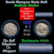 Buffalo Nickel Shotgun Roll in Old Bank Style 'Bell Telephone' Wrapper 1927 & s Mint Ends