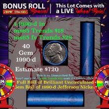 INSANITY The CRAZY Nickel Wheel 1000s won so far, WIN this 1990-d BU  roll get 1-5 FREE