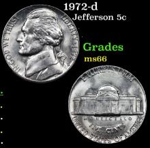 1972-d Jefferson Nickel 5c Grades GEM+ Unc