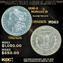 ***Auction Highlight*** 1898-S Morgan Dollar $1 Graded Select Unc By USCG (fc)