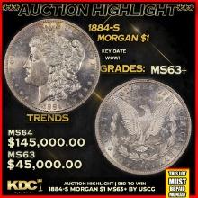 ***Auction Highlight*** 1884-s Morgan Dollar $1 Graded Select+ Unc By USCG (fc)