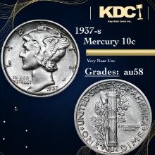 1937-s Mercury Dime 10c Grades Choice AU/BU Slider