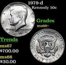 1979-d Kennedy Half Dollar 50c Grades GEM++ Unc