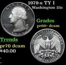 Proof 1979-s TY I Washington Quarter 25c Grades GEM++ Proof Deep Cameo