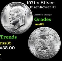 1971-s Silver Eisenhower Dollar 1 Grades GEM Unc