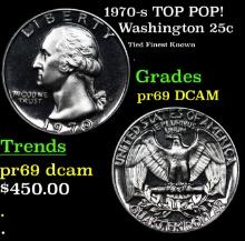 Proof 1970-s Washington Quarter TOP POP! 25c Graded pr69 DCAM BY SEGS