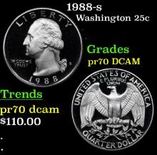 Proof 1988-s Washington Quarter 25c Graded pr70 DCAM BY SEGS