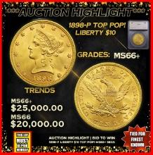 ***Major Highlight*** 1898-p Gold Liberty Eagle TOP POP! $10 ms66+ SEGS (fc)