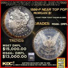 ***Major Highlight*** 1886-p Morgan Dollar Near Top Pop! $1 ms66+ dmpl SEGS (fc)