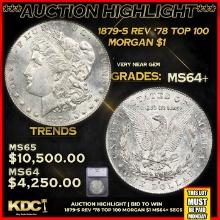 ***Major Highlight*** 1879-s Rev '78 Top 100 Morgan Dollar $1 ms64+ SEGS (fc)
