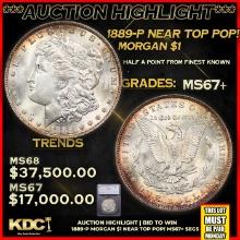 ***Major Highlight*** 1889-p Morgan Dollar Near Top Pop! $1 ms67+ SEGS (fc)