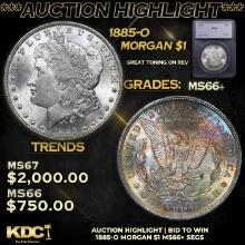 ***Auction Highlight*** 1885-o Morgan Dollar $1 ms66+ pl SEGS (fc)