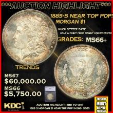 ***Major Highlight*** 1885-s Morgan Dollar Near Top Pop! $1 ms66+ SEGS (fc)