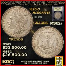 ***Major Highlight*** 1895-o Morgan Dollar $1 Select Unc USCG (fc)