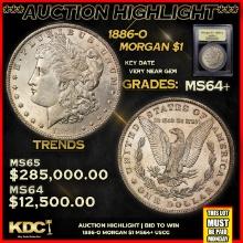 ***Major Highlight*** 1886-o Morgan Dollar $1 Choice+ Unc USCG (fc)