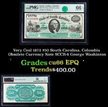 Very Cool 1872 $50 South Carolina, Columbia Obsolete Currency Note SCCR-8 George Washinton cu66 EPQ