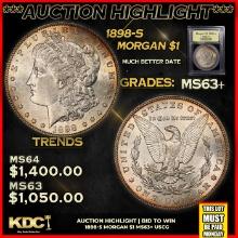 ***Major Highlight*** 1898-s Morgan Dollar $1 Select+ Unc USCG (fc)